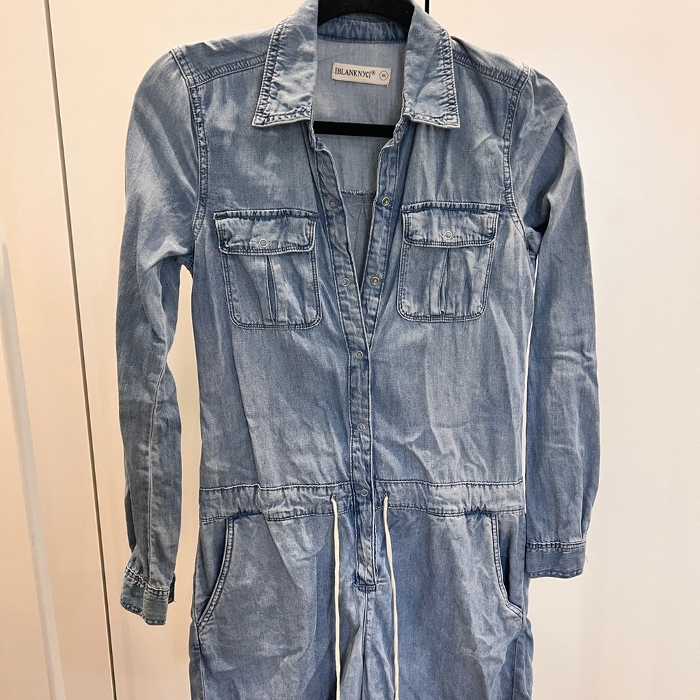 Blank NYC Denim Button-Up Romper